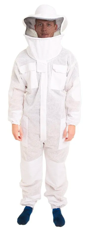 Ventilated full bee suits Round Hat