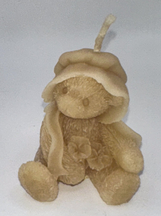 Girly Bear Beeswax Candle