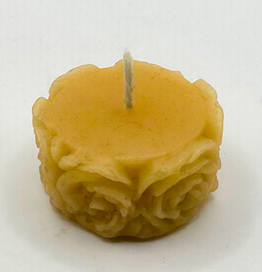 Small Rose Beeswax Candle